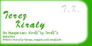 terez kiraly business card